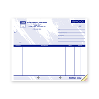 Unlined Compact Invoice, Blue Design